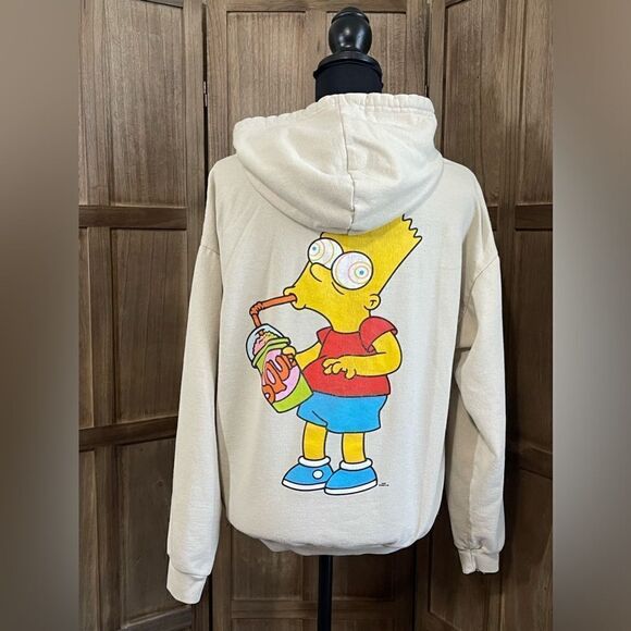 Bart Simpson tan graphic hoodie. - Picture 1 of 5